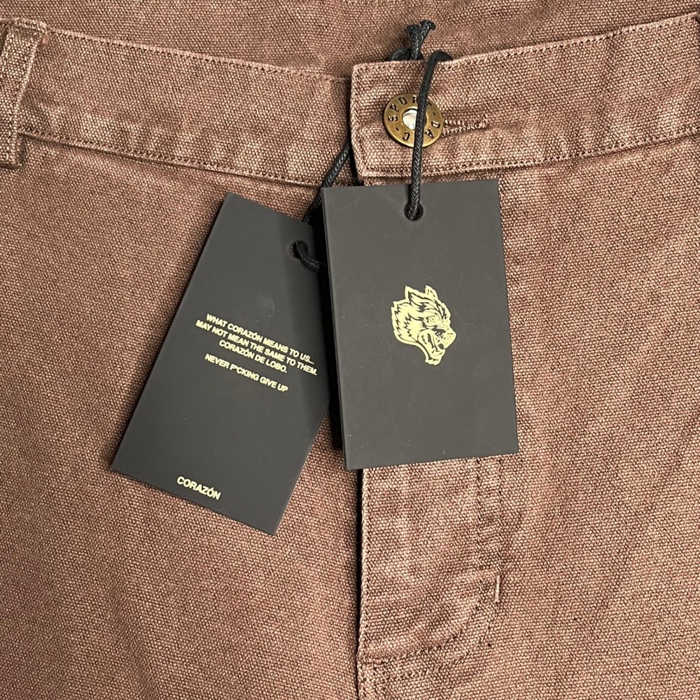 Darc Sport Chopper Hoffa Flare Pants Redwood Brown Mens 32 Double Knee NEW - Picture 3 of 12